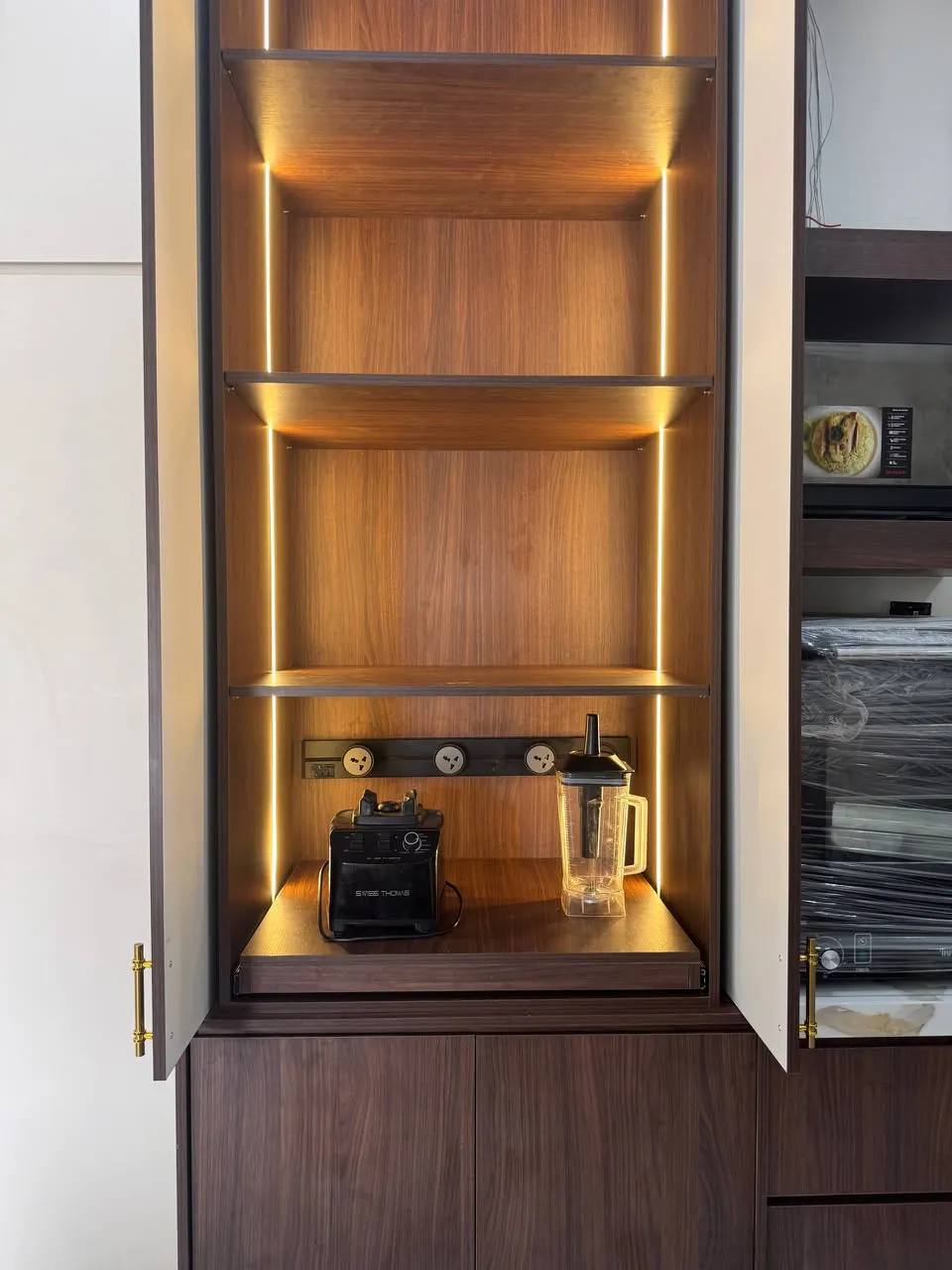 Coffee area cabinet