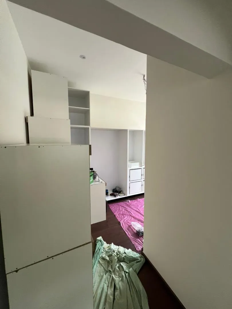 Wardrobe installation progress