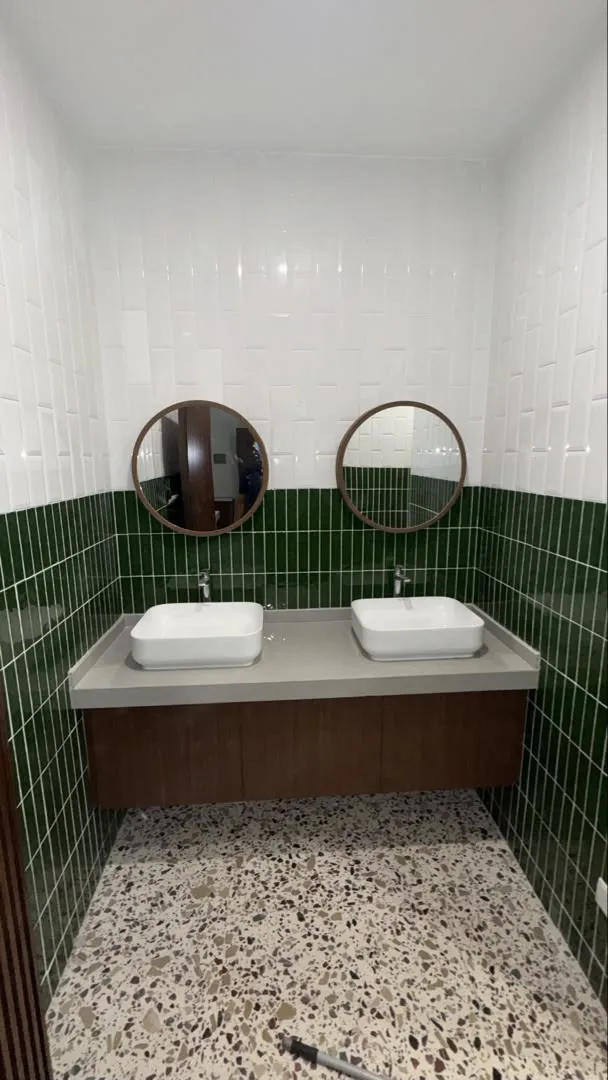 Toilet cabinet front view