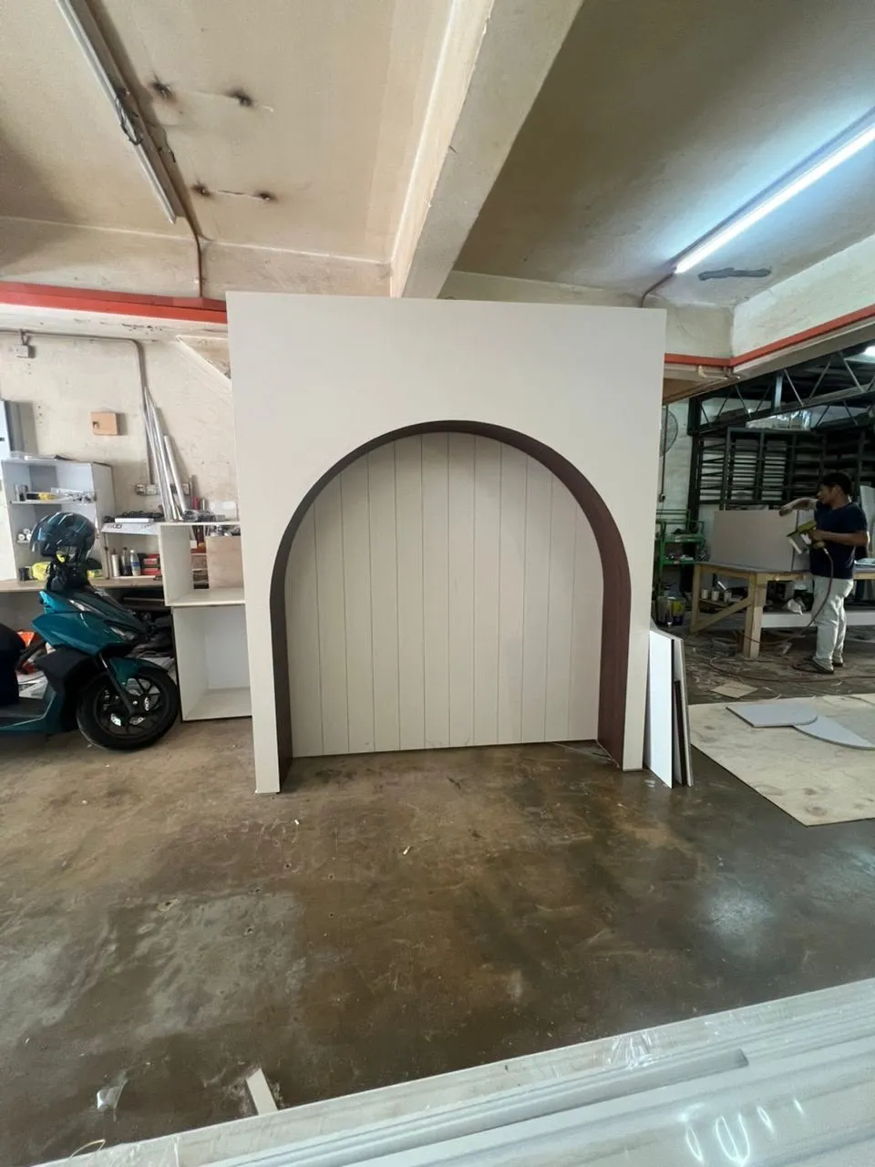 TV cabinet prepared at factory